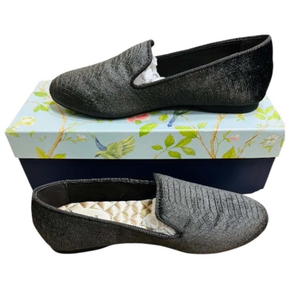 Birdies The Starling Python Embossed Velvet Loafer | Size 7 - Picture 3 of 10